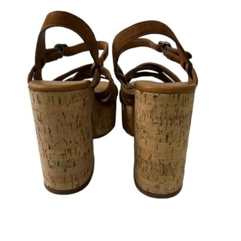 Free People Lisbon MJ Platform Sandals In Brandy Suede - Picture 6 of 8